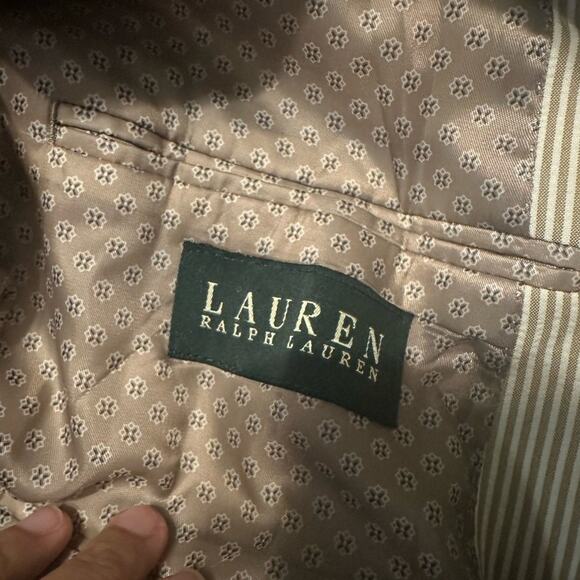 Lauren Ralph Lauren Tan Striped Blazer – Men’s 48L - Picture 9 of 10